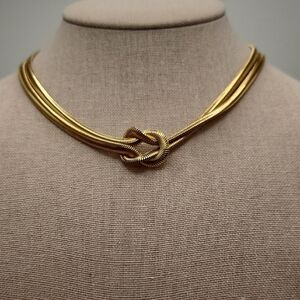 18k Gold Plated Stainless Steel Knot Necklace